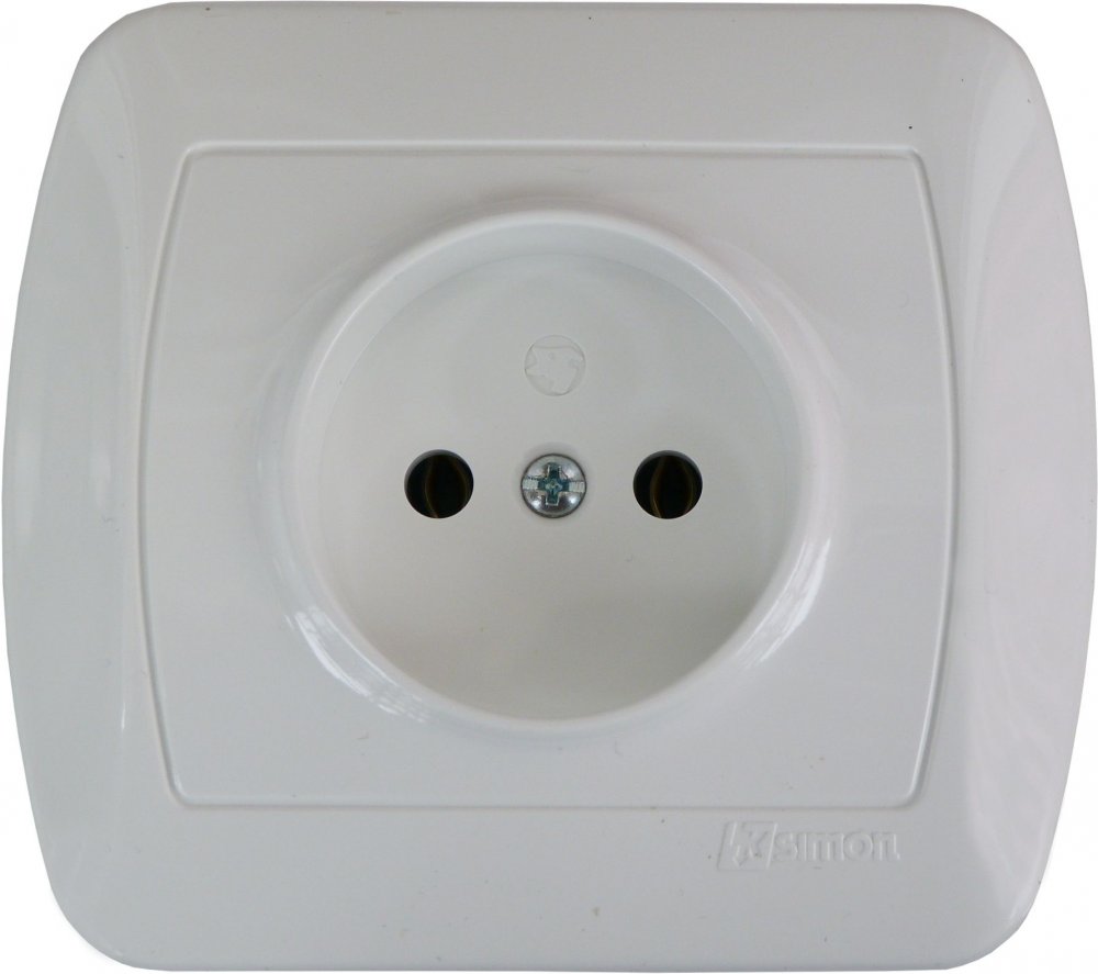KONTAKT SIMON Jednoduchá zásuvka béžová