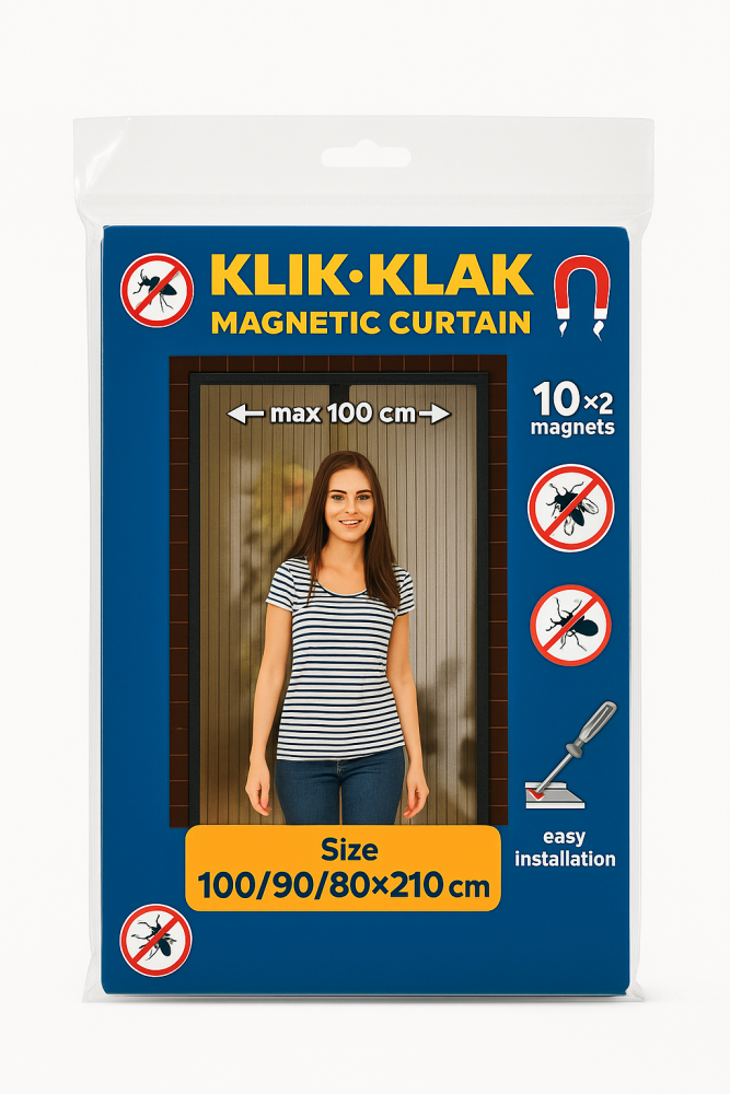 Magnetická síť proti hmyzu 80/90/100 x 210/220 bílá