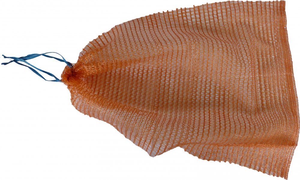 Levně BKSHOP Rašlový pytel zatahovací, světle oranžový 35x47 5kg