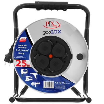 Stavební prodlužovačka na kovový buben 3x1,5/25m OW IP44