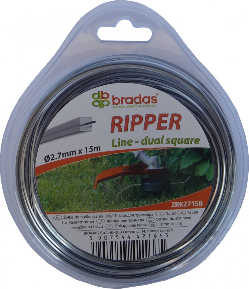 BRADAS Struna do sekačky zesílená 2,7x15m