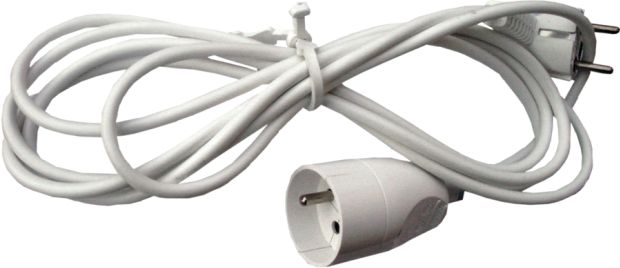 Levně Prodlužovací síťový kabel s uzemněním s 1 zásuvkou kulatý 3m