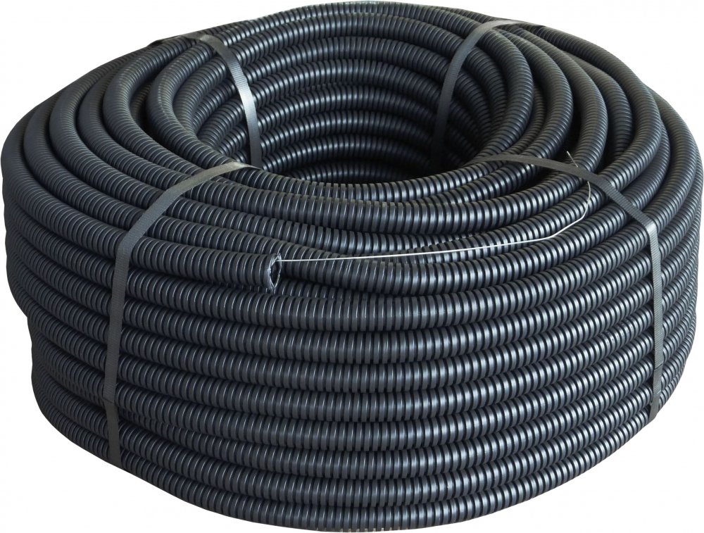 Vlnitá trubka d24-32mm 750N černá UV - 50m