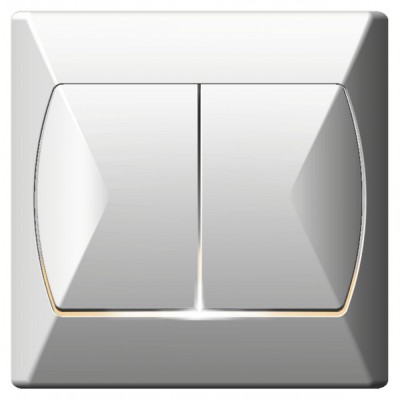 Jednoduchý+Schodištový vypínač podsvícený bílý