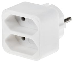 Rozdvojka síťová plochá 2 zásuvky