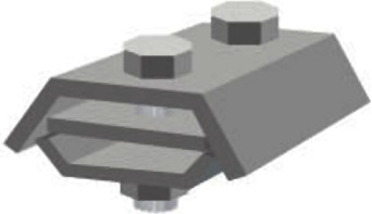 Podpěra vedení na střechy konektor d6/8 2xM8x30