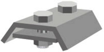 Podpěra vedení na střechy konektor d6/8 2xM8x20