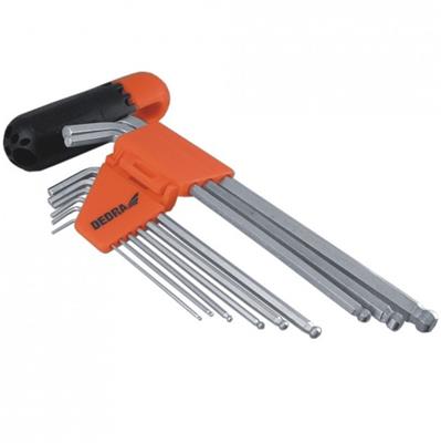 Sada imbusových klíčů s kulatým hrotem 1,5 - 10 9ks