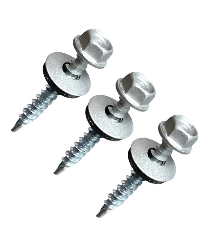 Vrut farmářský samovrtný s podložkou 4,8x35 stříbrný 9006 - 250ks