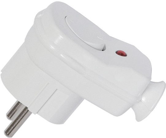 Zástrčka úhlová s vypínačem a diodou