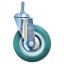 Otočné pojezdové kolo d125/80kg, šedý kaučuk, kluzné ložisko, čep M12