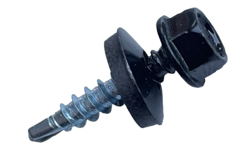 Vrut farmářský samovrtný s podložkou 4,8x20 černý 9005 - 250ks