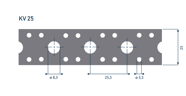 TM 1/25 25x1,0mm páska montážní ocelová pozinkovaná - 25 metru