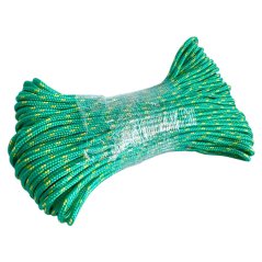 PPF 6 Polypropylenové lano pletené s jádrem - průměr 6mm, 50 metrů zelené