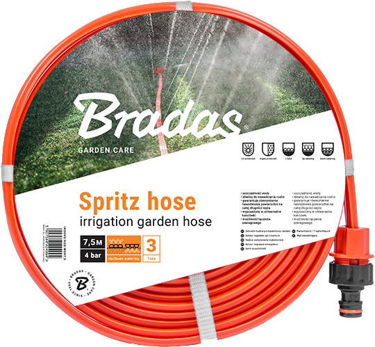 BRADAS Zavlažovací hadice oranžová SPRITZ HOSE d1/2" 7,5m BRADAS Zavlažovací hadice oranžová SPRITZ HOSE d1/2" 7,5m