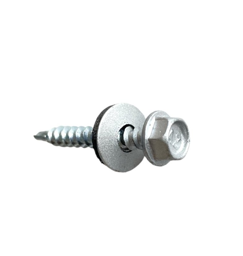 Vrut farmářský samovrtný s podložkou 4,8x35 stříbrný 9006 - 250ks
