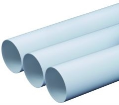 Kanał okrągły plastik fi125mm dł. 1 m