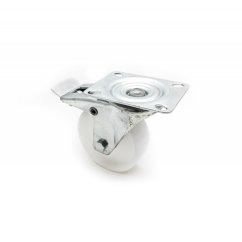 Zestaw kołowy skrętny z hamulcem fi80/80kg, poliamid, łożysko ślizgowe