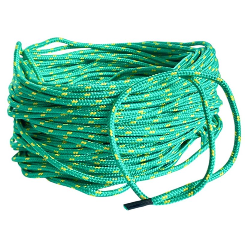 PPF 6 Polypropylenové lano pletené s jádrem - průměr 6mm, 50 metrů zelené