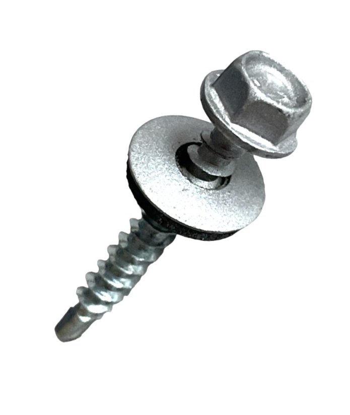 Vrut farmářský samovrtný s podložkou 4,8x35 stříbrný 9006 - 250ks