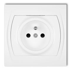 KARLIK Jednoduchá zásuvka bílá