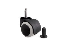 Kolečko otočné d50 s čepem d8 a pouzdrem, pogumované