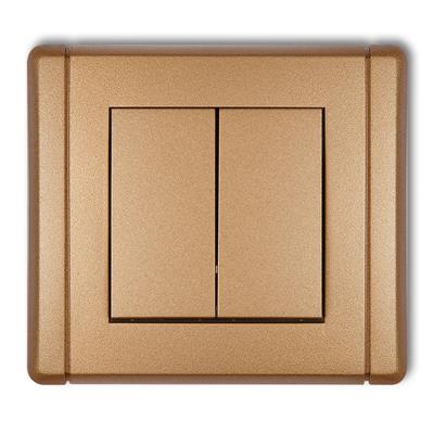 KARLIK dvojitý vypínač metalický zlatý