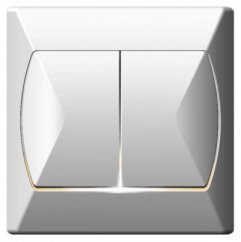 Jednoduchý+Schodištový vypínač podsvícený bílý