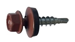 Vrut farmářský samovrtný s podložkou 4,8x35 hnědý 8017 - 250ks