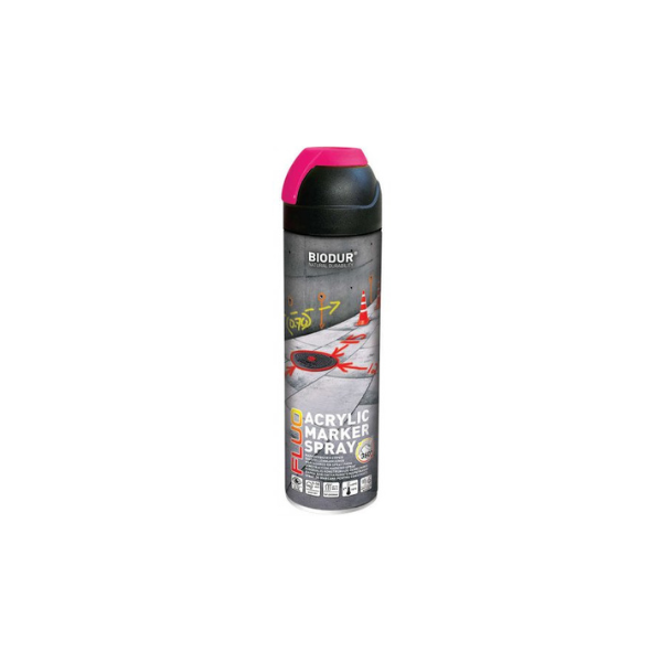 Biodur CONSTRACTION MARKING SPRAY Różowy, 500 ml