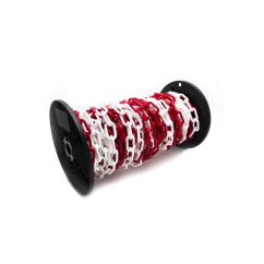 Řetěz plastový 10mm bílo-červený