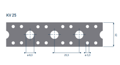 TM 1/10 25x1,0mm páska montážní ocelová pozinkovaná - 10 metru
