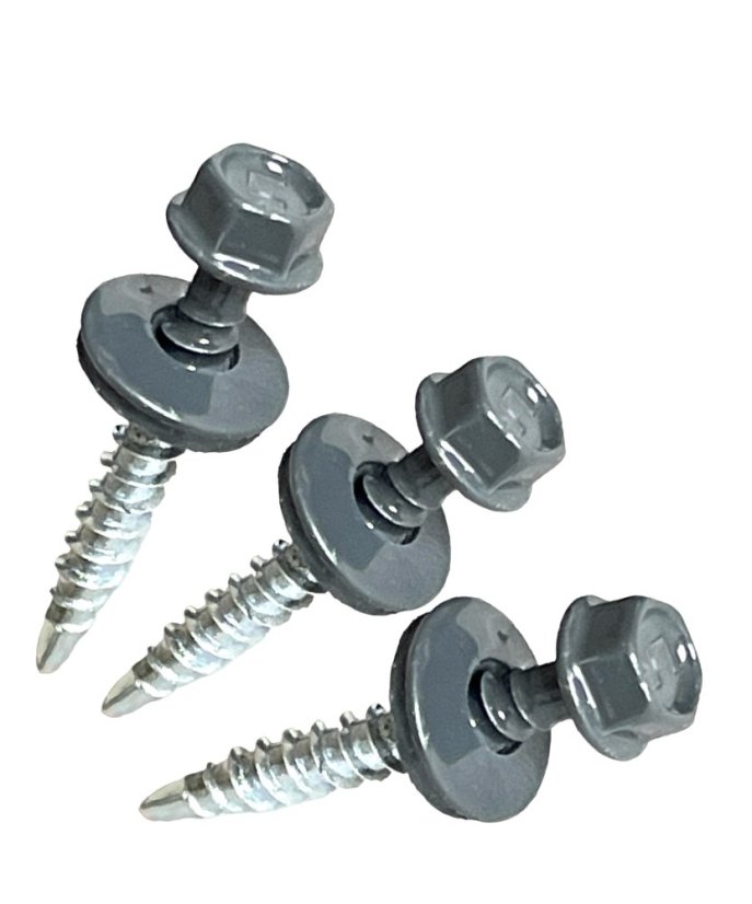 Vrut farmářský samovrtný s podložkou 4,8x35 šedý 7016 - 250ks