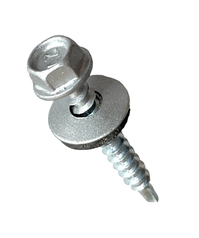 Vrut farmářský samovrtný s podložkou 4,8x35 stříbrný 9006 - 250ks