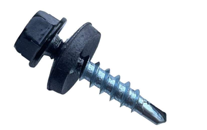 Vrut farmářský samovrtný s podložkou 4,8x20 černý 9005 - 250ks