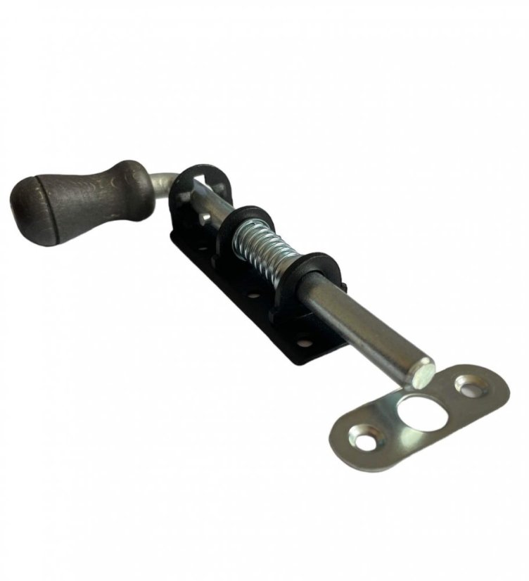 WSPU 150c Zástrč pružinová s dřev. koncovkou černá 150x30mm