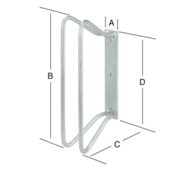 HP Uchwyt do parkowania roweru 328x72x231 mm