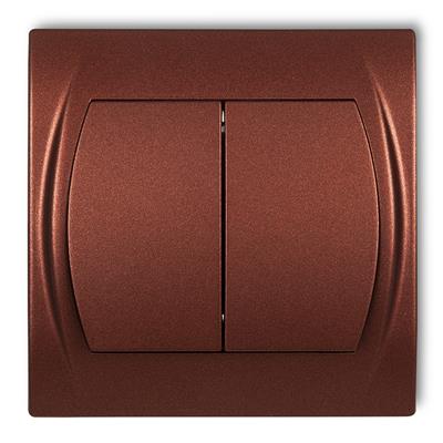 KARLIK dvojitý vypínač metalický hnědý