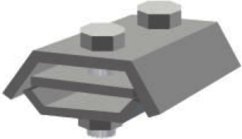 Podpěra vedení na střechy konektor d6/8 2xM8x30