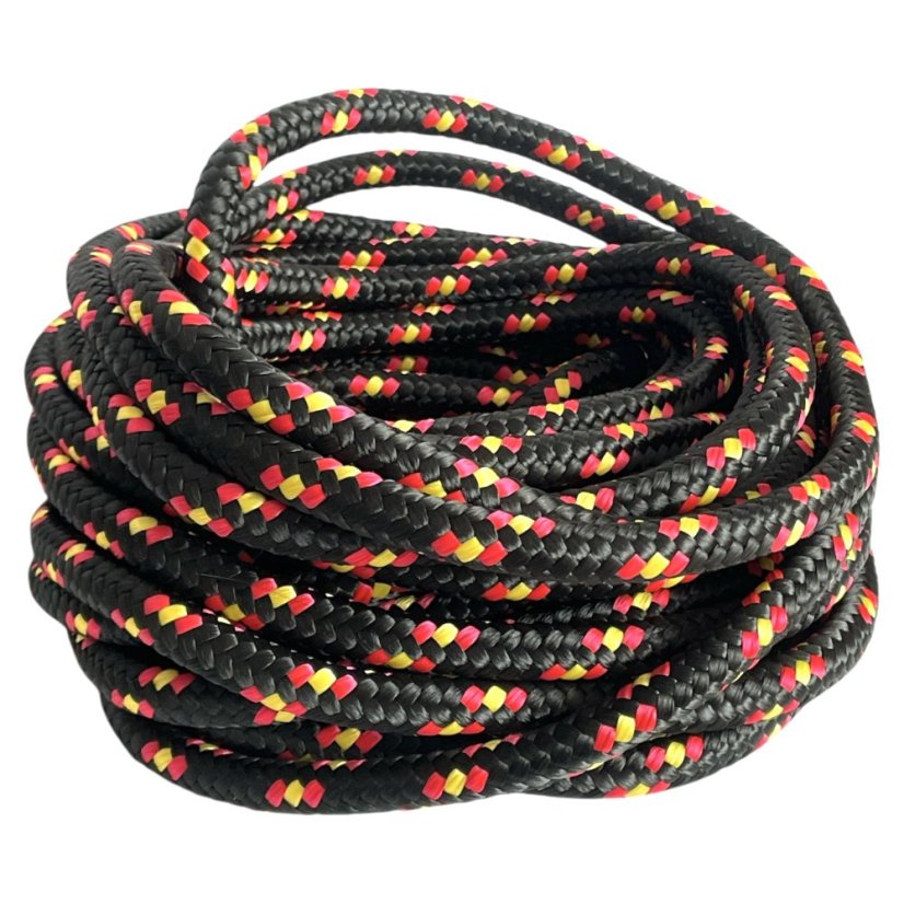 PPF 16 Polypropylenové lano pletené s jádrem - průměr 16mm, 30 metrů černé