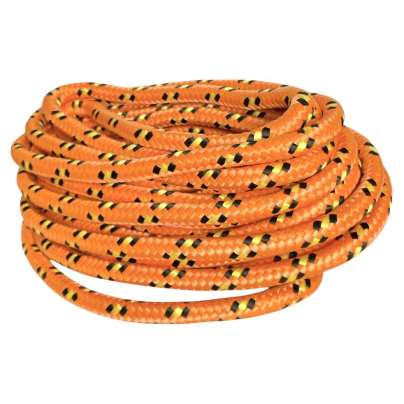 PPF 20 Polypropylenové lano pletené s jádrem - průměr 20mm, 20 metrů oranžové
