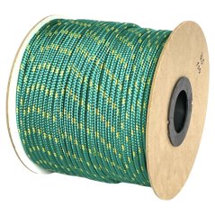 PPF 6 Polypropylenové lano pletené s jádrem - průměr 6mm, 100 metrů zelené