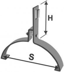 uchwyt gąsiorowy NISKI     h=10cm
