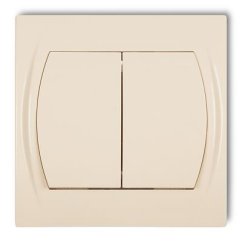 KARLIK dvojitý vypínač béžový podsvícený