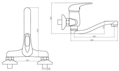 Bateria ZLEW SCIENNA 1-uch. chrom FIDŻI / FI-161.CH
