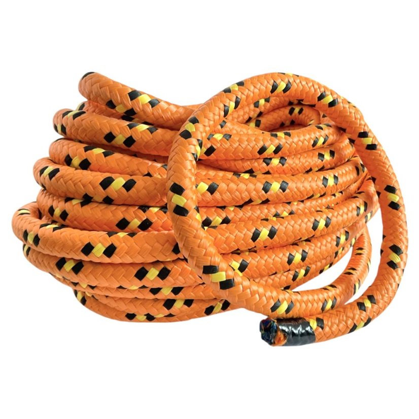 PPF 20 Polypropylenové lano pletené s jádrem - průměr 20mm, 20 metrů oranžové