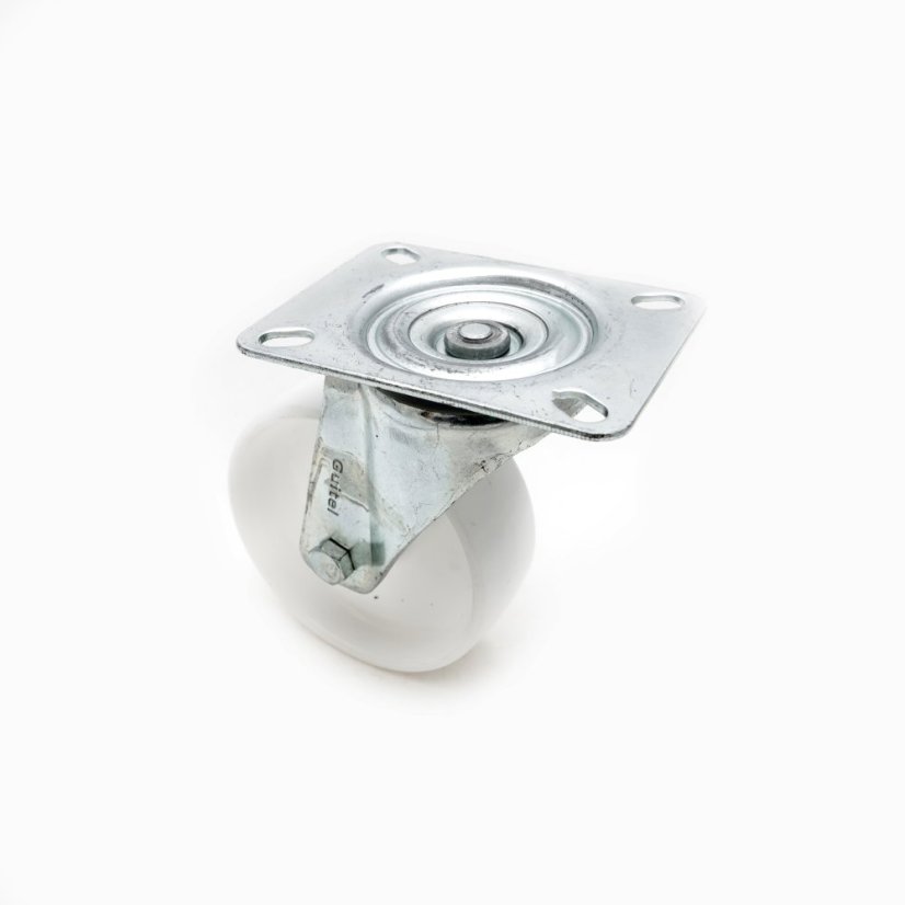 Otočné pojezdové kolo d50/50kg, polyamid, kluzné ložisko