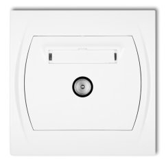 KARLIK Jednoduchá anténní zásuvka TV bílá