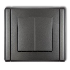 KARLIK dvojitý vypínač bílý