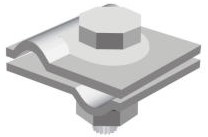 Podpěra vedení na střechy konektor d6/8 2xM8x20